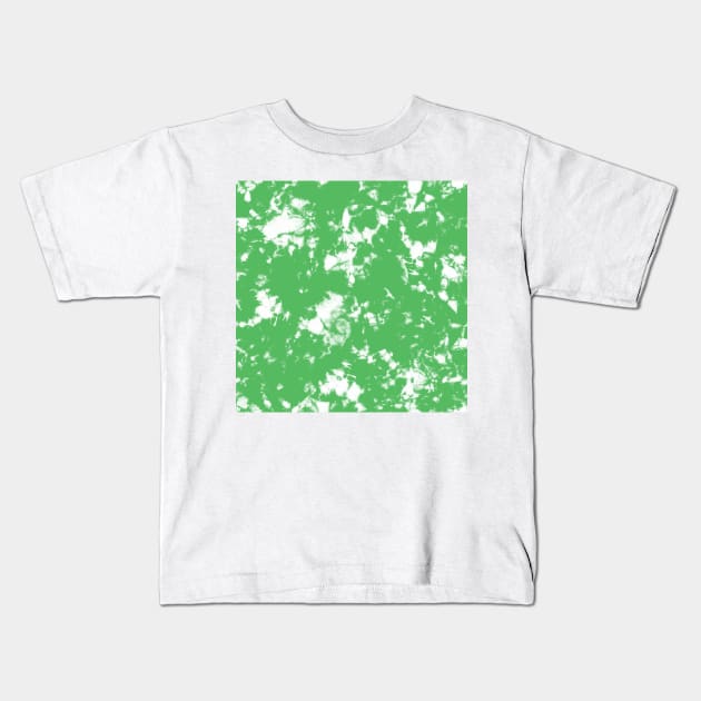 Green grass - Tie Dye Shibori Texture Kids T-Shirt by marufemia